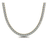 18K Solid Gold Lab Grown Diamond Tennis Necklace - Close Up | Riyanika Jewels