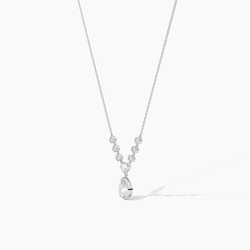 14K Solid Gold Natural Diamond Drop Necklaces | Minimalist Gift For Christmas