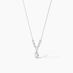 18k Solid Gold Natural Diamond Drop Necklaces | Minimalist Gift For Christmas - Alternate Angle