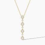 14K Solid Gold Lab Grown Diamond Statement Necklace For Women | Bridal Wedding Necklace