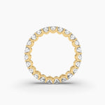 18k Solid Gold Cushion Cut Lab Grown Diamond Women's Wedding Stacking Band | Eternity Band - View 8