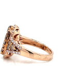 18K Solid Gold 2.25 CT Lab Grown Diamond Halo Cluster Ring - Detail | Riyanika Jewels