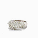 18K Solid Gold 1.50 CTW Lab Grown Diamond Panther Head Ring – Ruby Eyes with Adjustable Open Shank - Detail | Riyanika Jewels