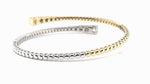 18K Solid Gold 3.00 Ct Natural Diamond Flexible Two-Tone Bracelet - Detail | Riyanika Jewels