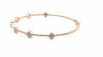 18K Solid Gold 0.40 CT Lab Grown Diamond Floral-Inspired Bracelet - View 6 | Riyanika Jewels