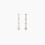 14K Solid Gold Natural Diamond Drop Earring