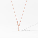 14K Natural Diamond Round Cut Statement Necklace