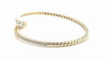 18K Solid Gold 3.00 CT Natural Diamond Flexible Bracelet with Prong Setting - Close Up