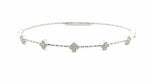 18K Solid Gold 0.40 CT Natural Diamond Floral-Inspired Bracelet - Side View | Riyanika Jewels