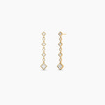 14K Solid Gold Natural Diamond Drop Earring