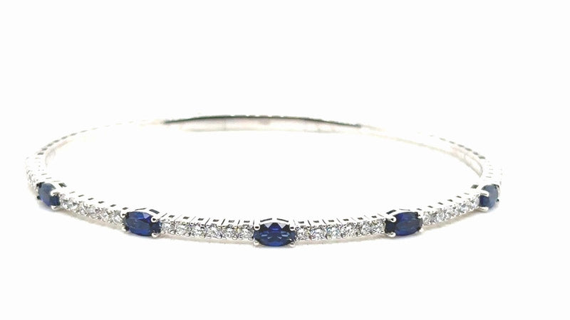 14K 3ct Natural Diamond Bangle