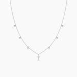 18k Solid Gold Natural Diamond Yard Necklaces For Women | Religious Jewelry - View 6