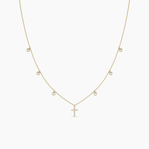 18k Solid Gold Lab Grown Diamond Yard Necklaces For Women | Religious Jewelry | Riyanika Jewels