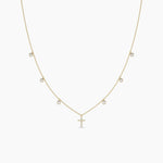 18k Solid Gold Natural Diamond Yard Necklaces For Women | Religious Jewelry | Riyanika Jewels