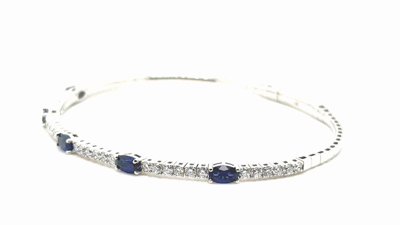 18K Solid Gold 3.00 Ct Natural Diamond Flexi Bangle - View 6 | Riyanika Jewels