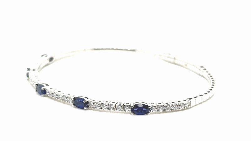 14K 3ct Natural Diamond Bangle