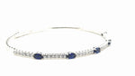 18K Solid Gold 3.00 Ct Natural Diamond Flexi Bangle - Side View | Riyanika Jewels