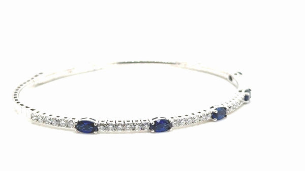 14K 3ct Natural Diamond Bangle