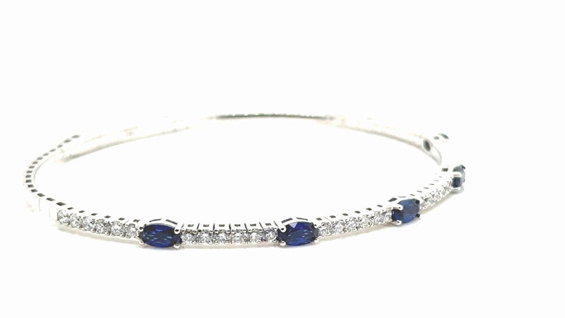 14K 3ct Natural Diamond Bangle