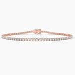 14K Solid Gold Natural Diamond Tennis Bracelet – 2.00mm Dainty & Stackable for Women