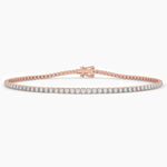 18k Solid Gold Lab Grown Diamond Tennis Bracelet - View 6 | Riyanika Jewels