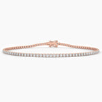 14K Solid Gold Lab Grown Diamond Tennis Bracelet