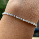 14K Solid Gold Lab Grown Diamond Tennis Bracelet