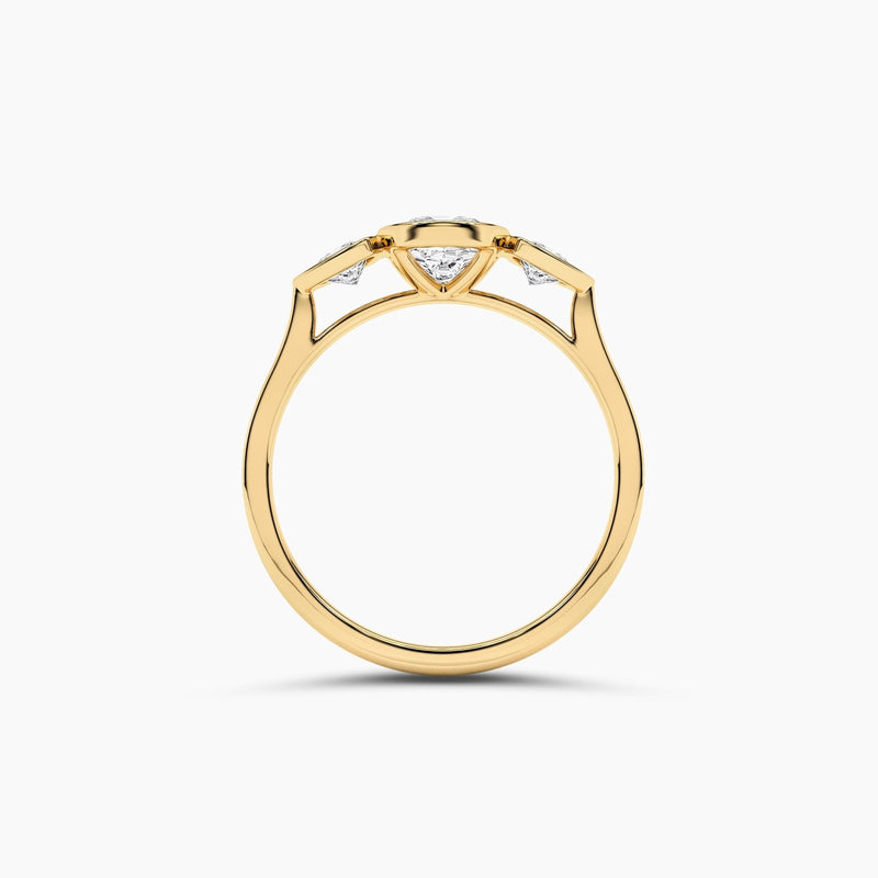 18k Solid Gold Natural Diamond Promise Ring | Weeding Ring - View 6 | Riyanika Jewels