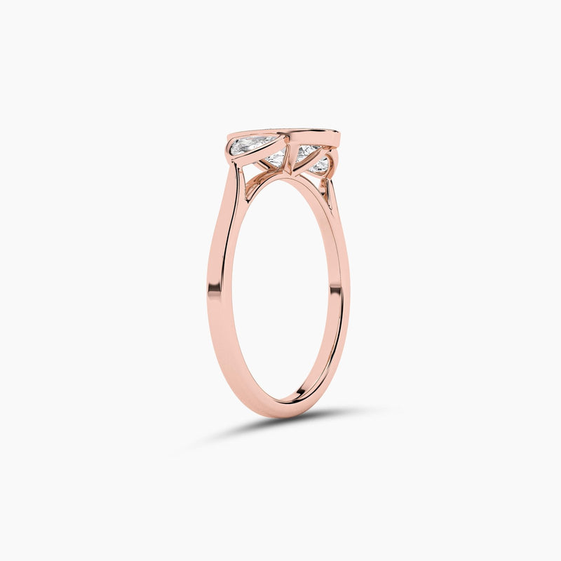 18k Solid Gold Natural Diamond Promise Ring | Weeding Ring - Detail | Riyanika Jewels
