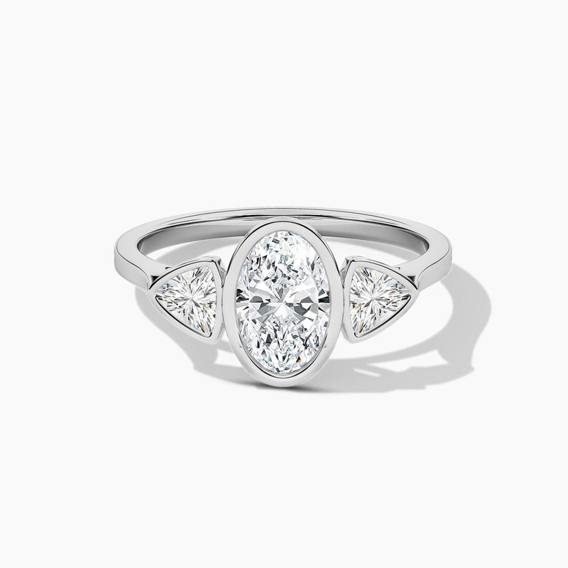 14K Natural Diamond Three Stone Promise Ring