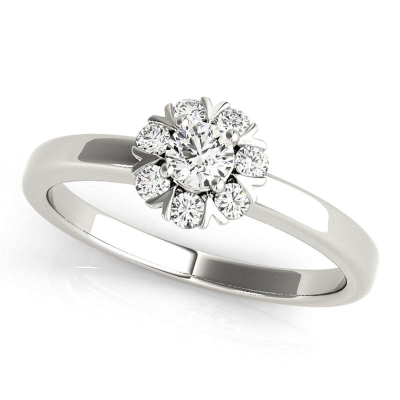 18K Solid Gold 0.25 CTW Lab Grown Diamond Fleur de Diamant Bloom Ring - View 7 | Riyanika Jewels