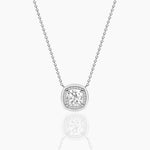 14K Natural Diamond Halo Necklace
