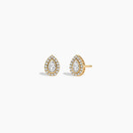 18k Solid Gold Bezel Set Lab Grown Diamond Stud Earrings For Women - View 6 | Riyanika Jewels