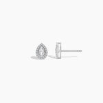 14K Natural Diamond Bezel Stud Earrings