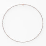 18k Solid Gold Flexible Natural Diamond Tennis Choker Necklace For Women - View 8 | Riyanika Jewels