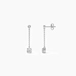 14K Solid Gold Natural Diamond Dangle Drop Earrings