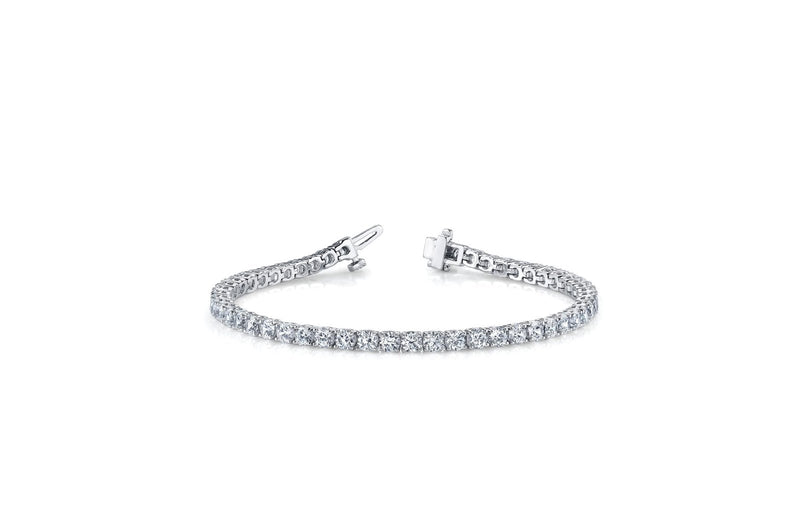18K Solid Gold 2 Ct Lab Grown Diamond Tennis Bracelet - View 6 | Riyanika Jewels