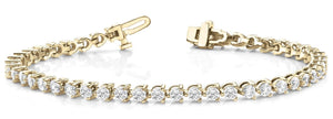 18K Solid Gold 2ctNatural Diamond Tennis Bracelet