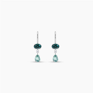 18k Solid Gold Multi-shape Natural Diamond Huggie Earrings | Riyanika Jewels