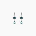 14K Solid Gold Multi-shape Natural Diamond Huggie Earrings