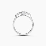 18k Solid Gold Natural Diamond Promise Ring | Weeding Ring - Side View | Riyanika Jewels