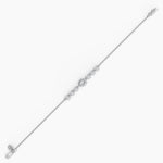 18k Solid Gold Pear Shaped Natural Diamond Chain Bracelet - Side View | Riyanika Jewels