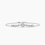 14K Natural Diamond Pear Cut Bracelet