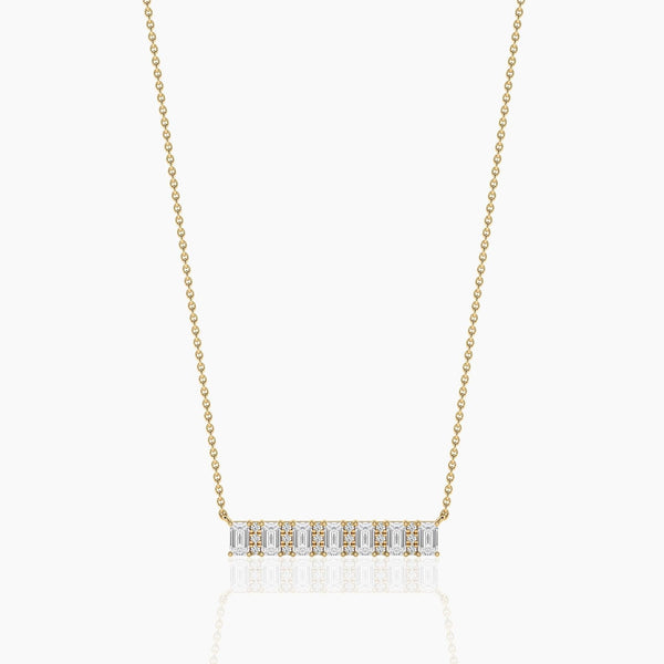 14K Emerald Round Cut Necklace