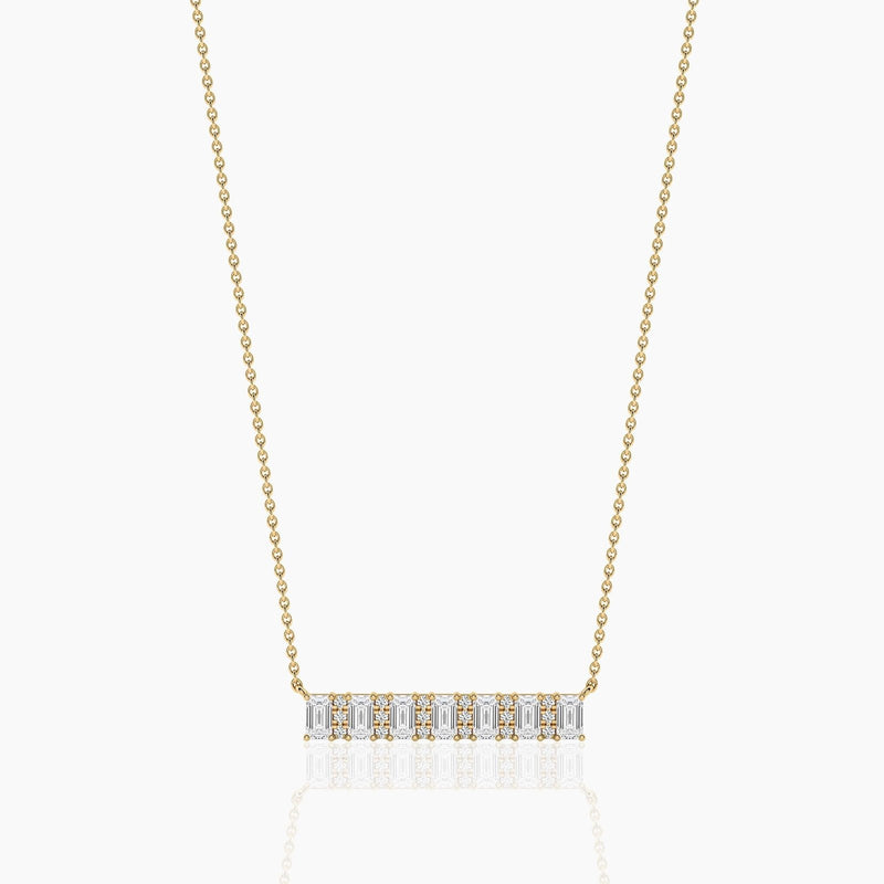 14K Emerald Round Cut Necklace