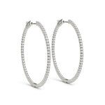 14K 1.5ct Lab Grown Diamond Hoop Earrings