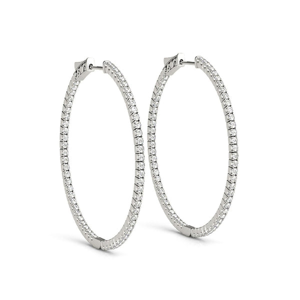 14K 1.5ct Lab Grown Diamond Hoop Earrings