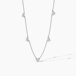 18k Solid Gold Natural Diamond Station Necklace - View 6 | Riyanika Jewels