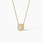 14K Natural Diamond Halo Necklace