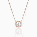 14K Natural Diamond Halo Necklace